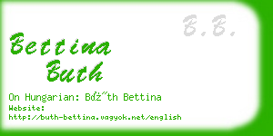 bettina buth business card